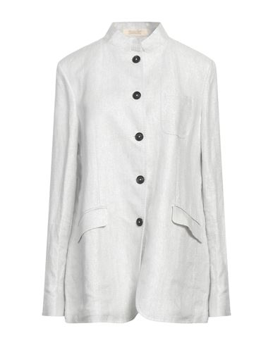 Massimo Alba Woman Blazer Light Grey Size Xl Silk, Polyester In White