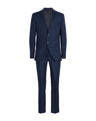 Jack & Jones Man Suit Navy Blue Size 44 Recycled Polyester, Wool, Viscose, Elastane
