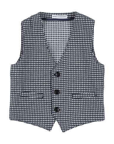 DANIELE ALESSANDRINI DANIELE ALESSANDRINI TODDLER BOY TAILORED VEST NAVY SIZE 4 COTTON, POLYESTER, POLYAMIDE 