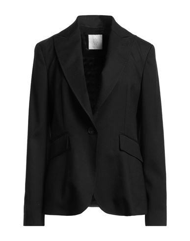 Eleventy Woman Blazer Black Size 4 Wool, Elastane In Black