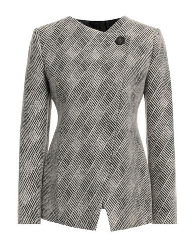 Emporio Armani Woman Blazer Beige Size 6 Acetate, Polyester, Acrylic, Polyamide, Wool