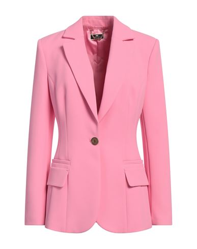 Elisabetta Franchi Woman Blazer Pink Size 8 Polyester, Elastane