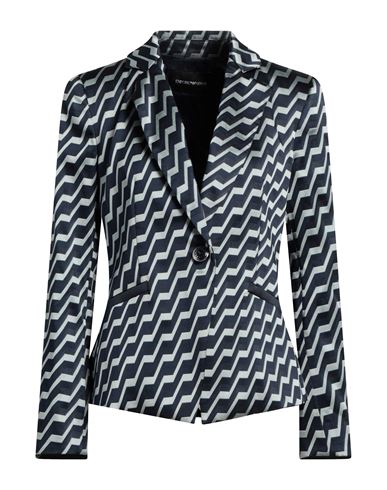Emporio Armani Woman Suit Jacket Navy Blue Size 14 Polyester