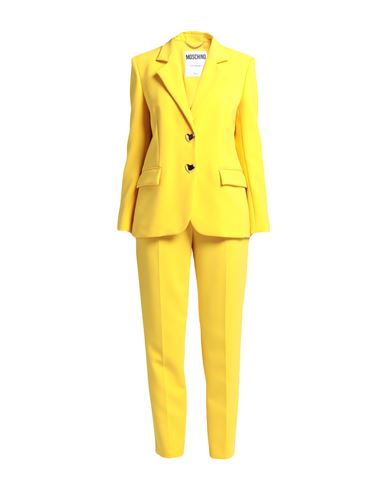 Moschino Woman Suit Yellow Size 14 Polyester, Elastane