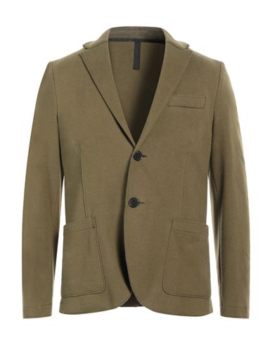 Harris Wharf London Man Blazer Military Green Size 44 Tencel, Polyamide, Cotton, Elastane In Green
