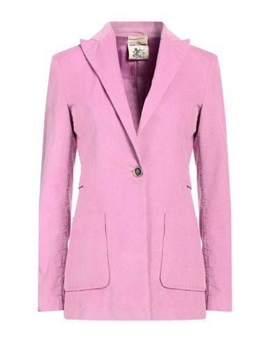 Semicouture Woman Blazer Pink Size 6 Cotton, Elastane, Polyester, Acetate