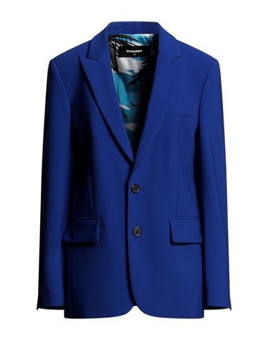 Dsquared2 Woman Blazer Blue Size 6 Polyester, Polyurethane