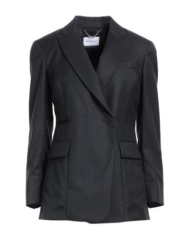 Ferragamo Woman Suit Jacket Black Size 6 Wool
