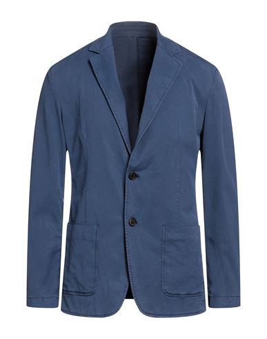 Dondup Man Blazer Slate Blue Size 46 Lyocell, Cotton, Elastane In Blue