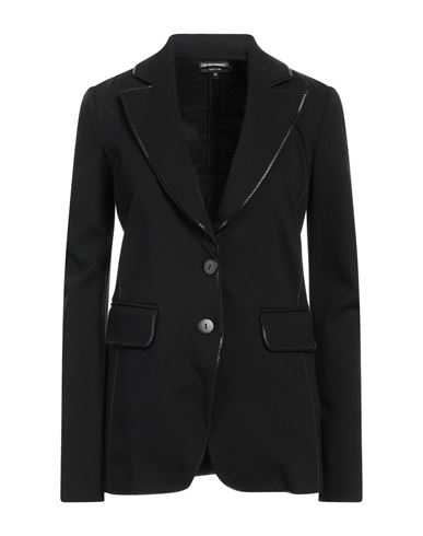 Emporio Armani Woman Blazer Black Size 4 Viscose, Polyamide, Elastane, Polyester