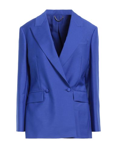 Shop Ferragamo Woman Blazer Bright Blue Size 8 Mohair Wool, Virgin Wool