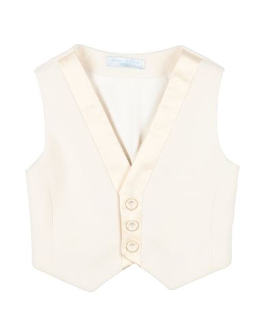 Shop Manuell & Frank Newborn Boy Tailored Vest Cream Size 0 Cotton, Elastane In White