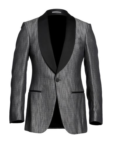Zegna Man Blazer Black Size 46 Silk, Linen, Cotton