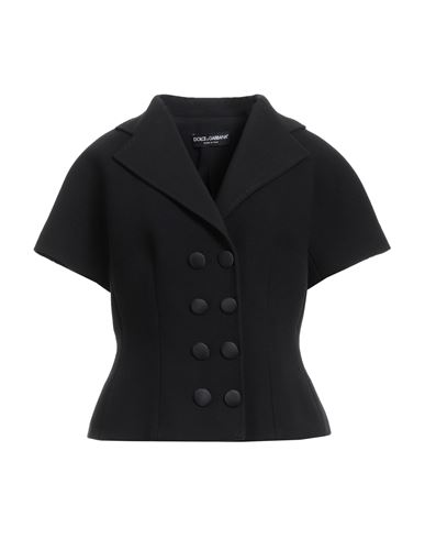Dolce & Gabbana Woman Blazer Black Size 10 Virgin Wool, Polyamide, Elastane