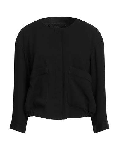 Emporio Armani Woman Blazer Black Size 10 Viscose, Acetate, Cotton