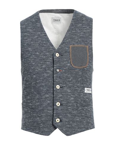 Berna Man Vest Navy Blue Size S Cotton, Polyester