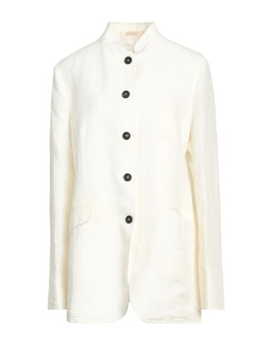 Massimo Alba Woman Blazer Light Grey Size Xl Silk, Polyester In White