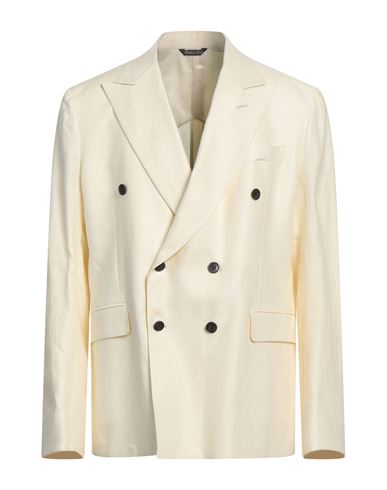 Brian Dales Man Suit Jacket Cream Size 46 Linen In White