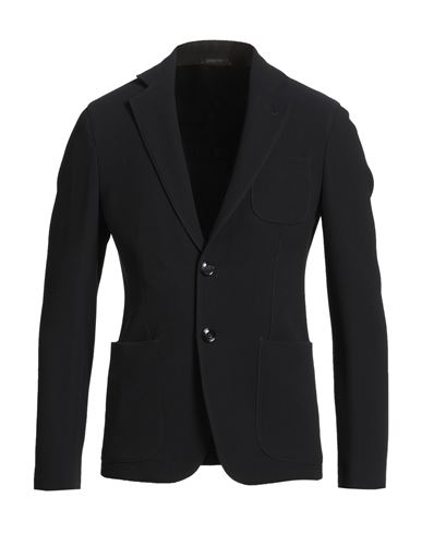 Giorgio Armani Man Blazer Midnight Blue Size 48 Virgin Wool, Elastane In Black