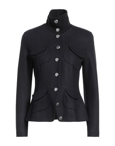 Giorgio Armani Woman Blazer Black Size 10 Virgin Wool, Polyamide, Elastane