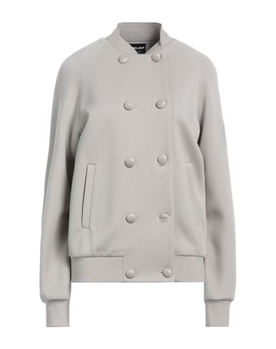 Giorgio Armani Woman Jacket Light Grey Size 12 Virgin Wool, Viscose, Polyamide, Elastane