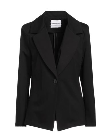 Brand Unique Woman Blazer Black Size 2 Viscose, Polyamide, Elastane