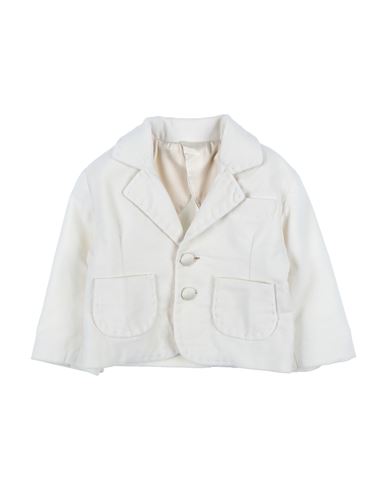 Shop Manuell & Frank Newborn Boy Blazer Ivory Size 0 Cotton, Elastane In White