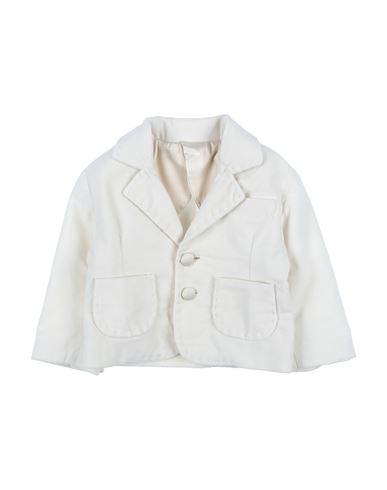 Manuell & Frank Newborn Boy Blazer Ivory Size 0 Cotton, Elastane In White