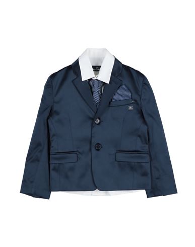 Shop Carlo Pignatelli Toddler Boy Blazer Navy Blue Size 4 Polyester, Cotton, Elastane