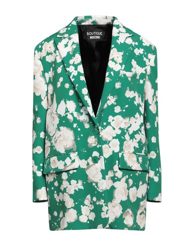 Shop Boutique Moschino Woman Blazer Green Size 12 Polyester, Elastane