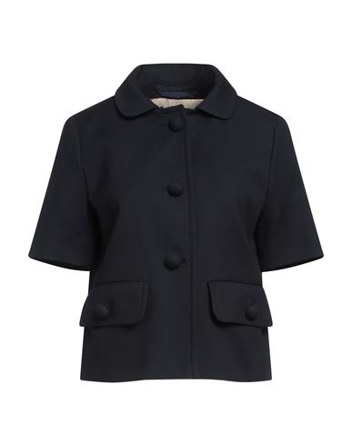 Herno Single-breasted Cotton Blazer In Blue