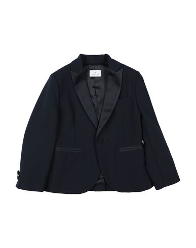 Manuel Ritz Toddler Boy Blazer Midnight Blue Size 4 Polyester, Viscose, Elastane In Blue