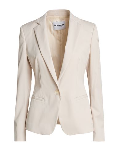 Dondup Woman Blazer Beige Size 4 Virgin Wool, Elastane
