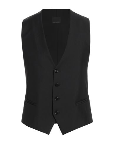 Carlo Pignatelli Man Tailored Vest Black Size 38 Polyester, Wool