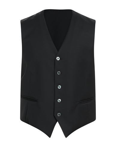 Shop Angelo Nardelli Man Tailored Vest Black Size 42 Virgin Wool
