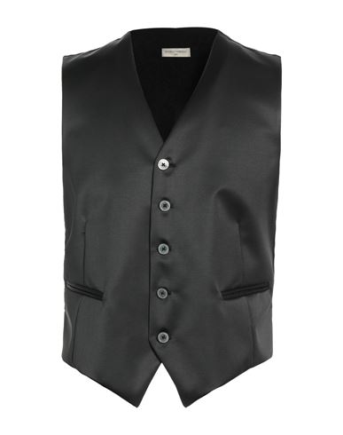 Shop Angelo Nardelli Man Tailored Vest Black Size 48 Virgin Wool, Polyester