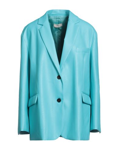 VICOLO VICOLO WOMAN BLAZER AZURE SIZE ONESIZE POLYESTER, POLYURETHANE