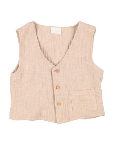 Lalalù Toddler Boy Tailored Vest Sand Size 3 Organic Cotton In Beige