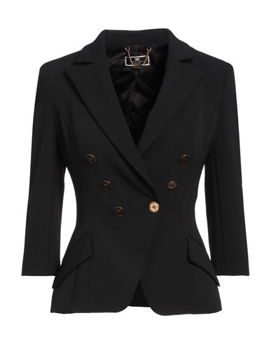 Elisabetta Franchi Woman Blazer Black Size 2 Polyester, Elastane