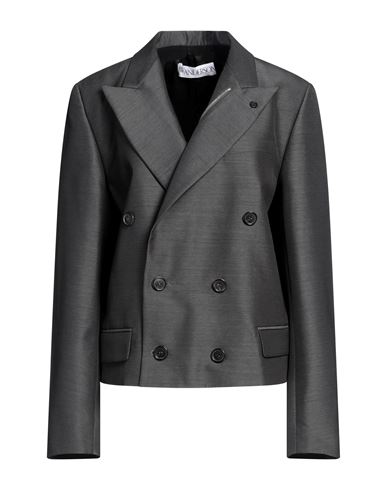 Jw Anderson Woman Blazer Charcoal Size M Viscose, Wool In Gray