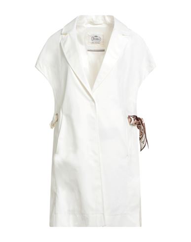 Herno Rain Collection Woman Blazer Ivory Size 8 Cotton In White