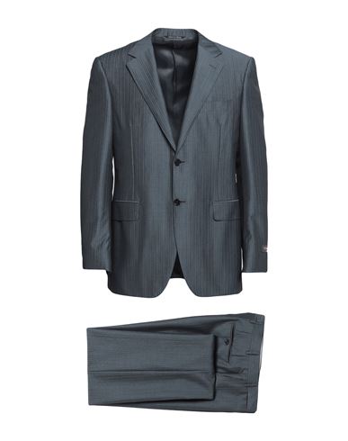 CANALI CANALI MAN SUIT LEAD SIZE 44 WOOL, MOHAIR WOOL, SILK
