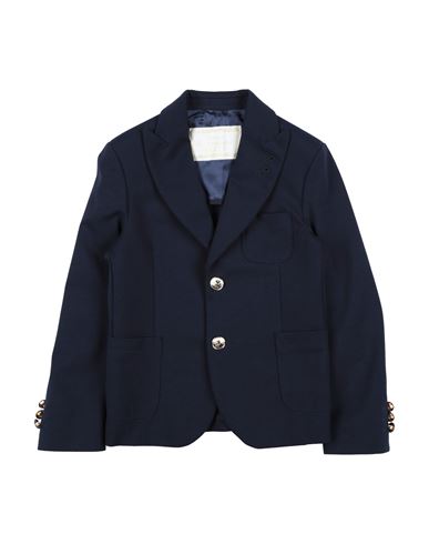 DANIELE ALESSANDRINI DANIELE ALESSANDRINI TODDLER BOY BLAZER MIDNIGHT BLUE SIZE 6 COTTON, POLYAMIDE, ELASTANE 