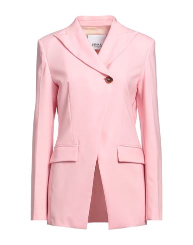 Erika Cavallini Woman Blazer Pink Size 6 Virgin Wool, Elastane, Polyester