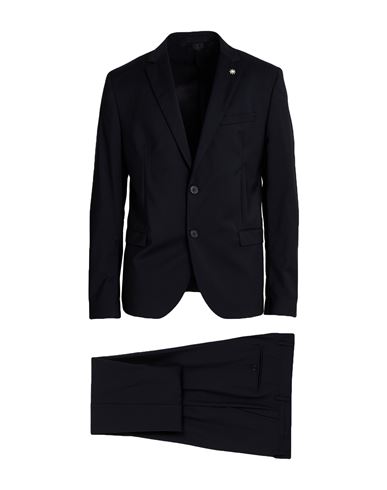 Manuel Ritz Man Suit Midnight Blue Size 44 Polyester, Viscose, Elastane In Blue