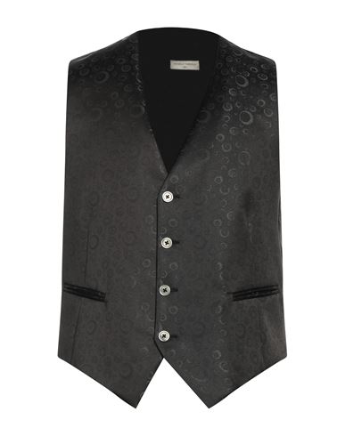 Angelo Nardelli Man Tailored Vest Black Size 38 Polyester, Virgin Wool