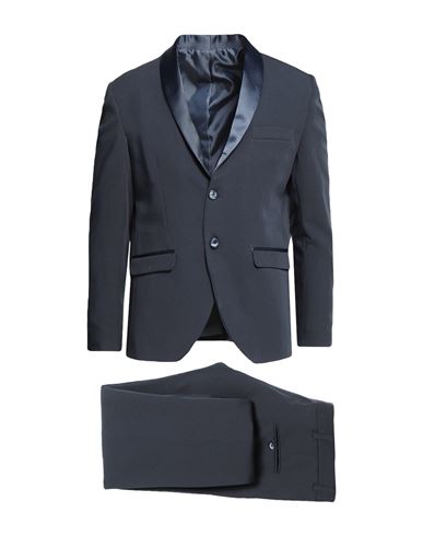 Ac Italia Man Suit Midnight Blue Size 42 Wool, Polyester, Viscose, Elastane
