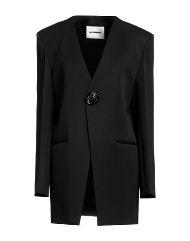 Jil Sander Woman Blazer Black Size 2 Wool