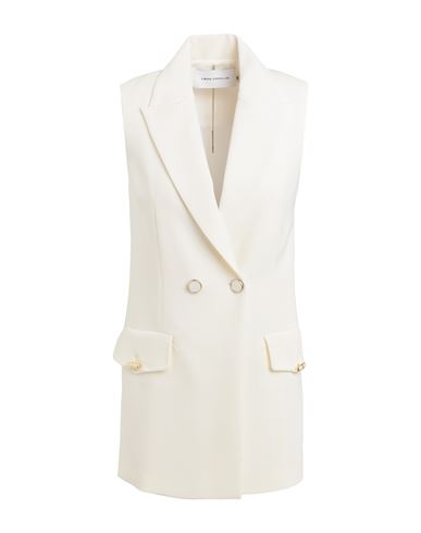 Simona Corsellini Woman Blazer Ivory Size 2 Polyester, Elastane In White