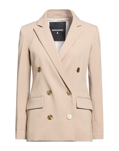 Patrizia Pepe Essential Woman Blazer Beige Size 4 Polyester, Elastane In Sand